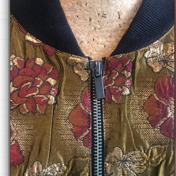 French Connection Brocade Lace back Bomber - Picture 4 of 7